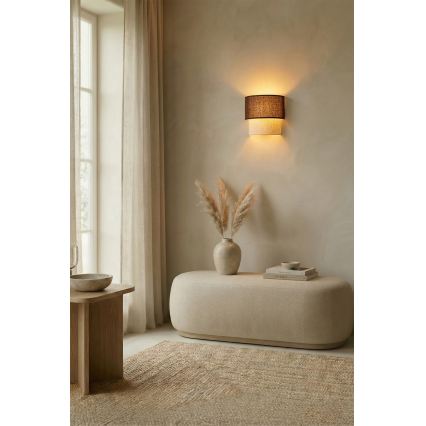 Brilagi - LED Nástěnné svítidlo BOHO ECO 1xE27/10W/230V hnědá/krémová