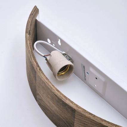 Brilagi - LED Nástěnné svítidlo CARVALHO 1xE27/15W/230V dub ořech