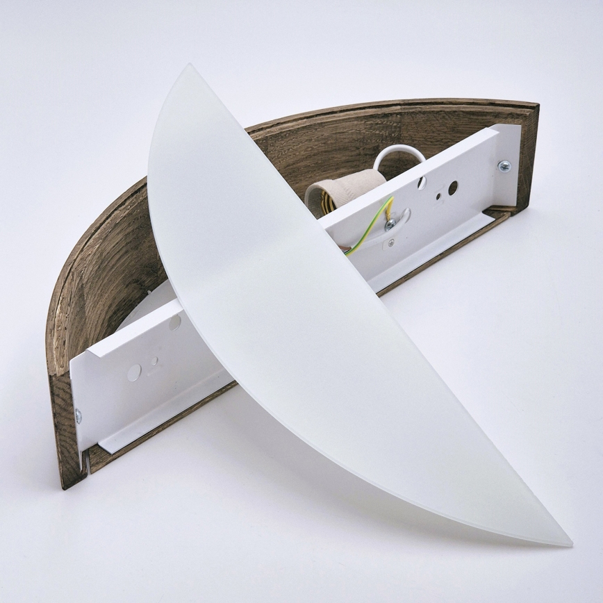 Brilagi - LED Nástěnné svítidlo CARVALHO 1xE27/15W/230V dub ořech