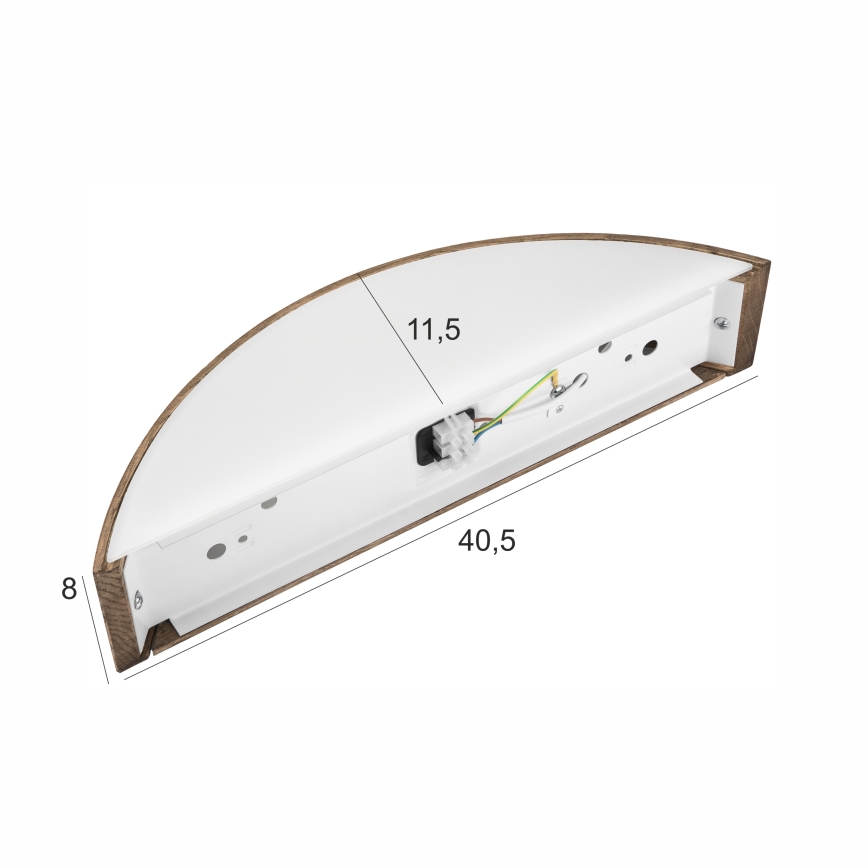 Brilagi - LED Nástěnné svítidlo CARVALHO 1xE27/60W/230V dub ořech