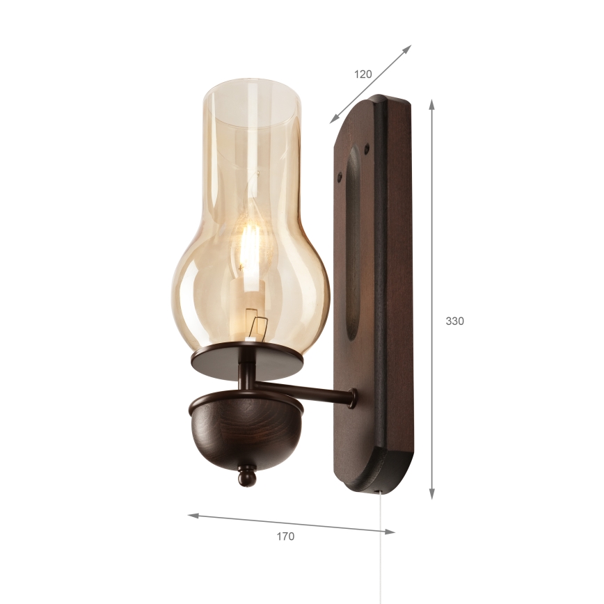 Brilagi - LED Nástěnné svítidlo COTTAGE 1xE14/40W/230V buk/hnědá