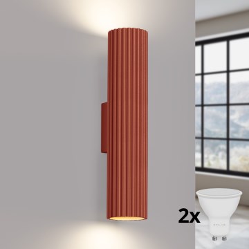 BRILAGI - LED Nástěnné svítidlo CRESTO 2xGU10/10W/230V 30 cm oranžová