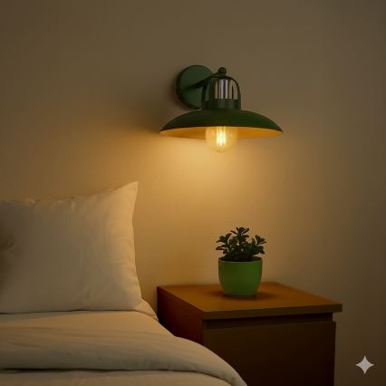 Brilagi - LED Nástěnné svítidlo FLAMENGO 1xE27/60W/230V zelená