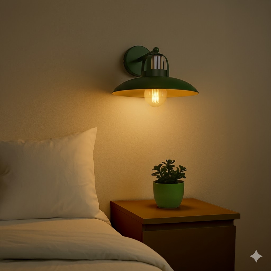 Brilagi - LED Nástěnné svítidlo FLAMENGO 1xE27/60W/230V zelená