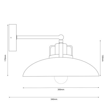 Brilagi - LED Nástěnné svítidlo FLAMENGO 1xE27/60W/230V zelená