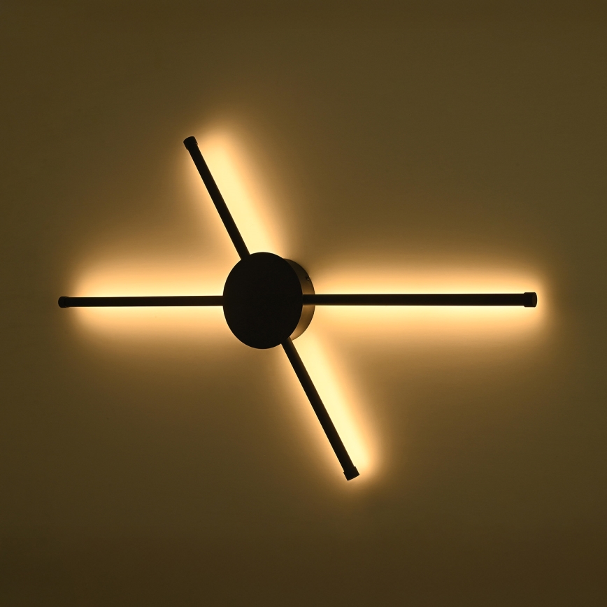 Brilagi - LED Nástěnné svítidlo LUGO QUATTRO LED/16W/230V černá