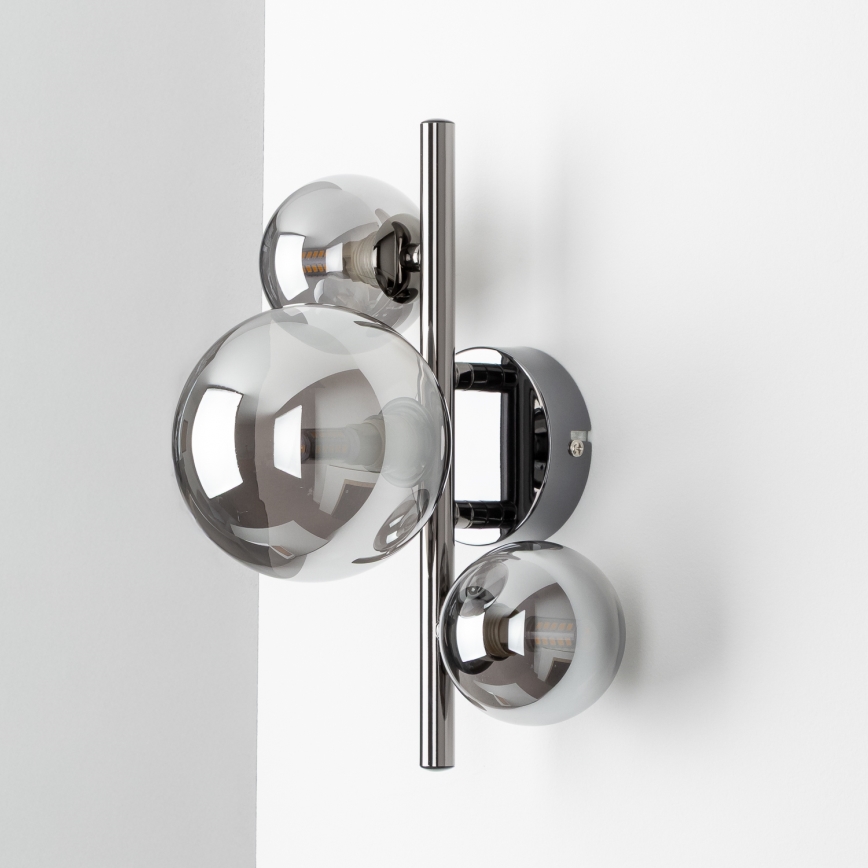 Brilagi - LED Nástěnné svítidlo MILLA 3xG9/3W/230V černý chrom/kouřová