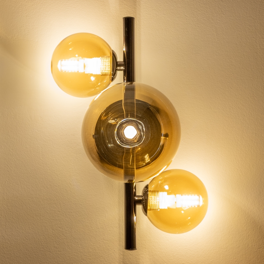 Brilagi - LED Nástěnné svítidlo MILLA 3xG9/3W/230V černý chrom/zlatá