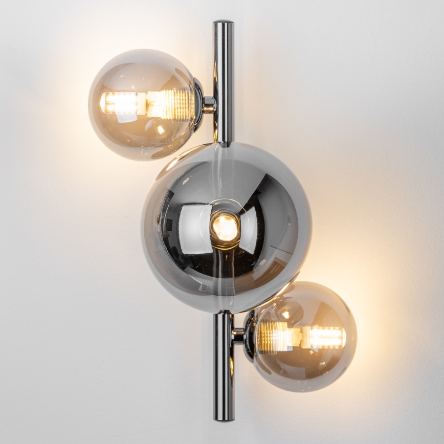 Brilagi - LED Nástěnné svítidlo MILLA 3xG9/3W/230V lesklý chrom/kouřová