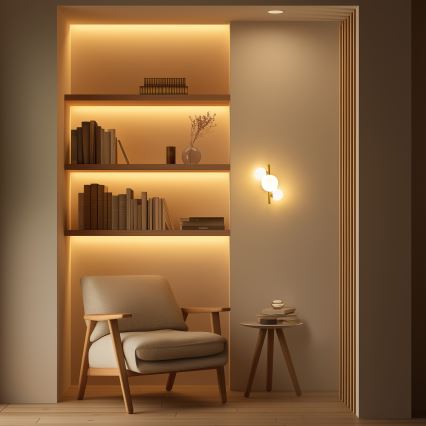 Brilagi - LED Nástěnné svítidlo MILLA 3xG9/3W/230V zlatá/bílá