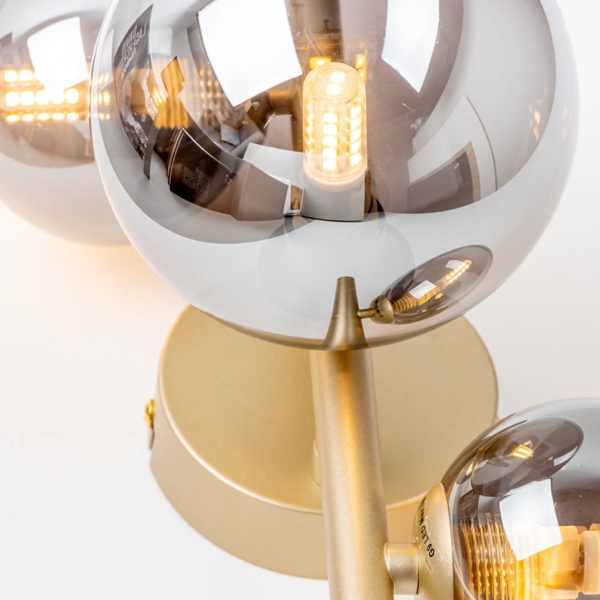 Brilagi - LED Nástěnné svítidlo MILLA 3xG9/3W/230V zlatá/kouřová