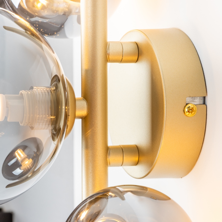 Brilagi - LED Nástěnné svítidlo MILLA 3xG9/3W/230V zlatá/kouřová