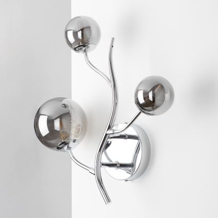 Brilagi - LED Nástěnné svítidlo MISTEL 3xG9/3W/230V černý chrom/kouřová