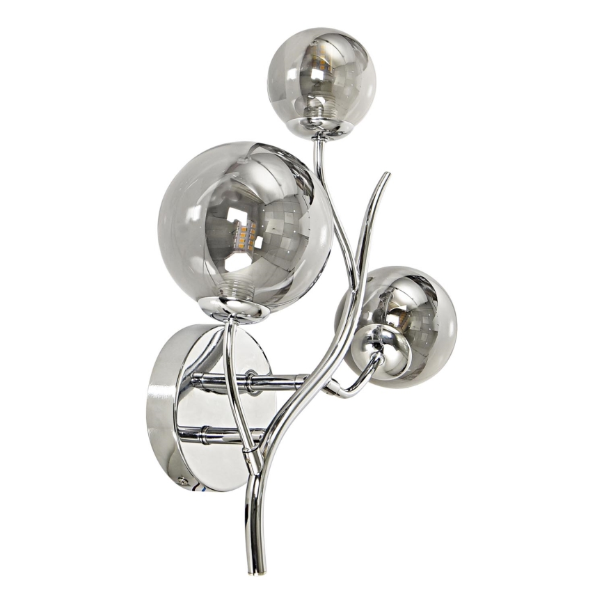 Brilagi - LED Nástěnné svítidlo MISTEL 3xG9/3W/230V lesklý chrom/kouřová