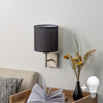 BRILAGI - LED Nástěnné svítidlo NUBILA 1xE27/60W/230V matný chrom/černá
