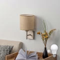 BRILAGI - LED Nástěnné svítidlo NUBILA 1xE27/60W/230V matný chrom/světle hnědá
