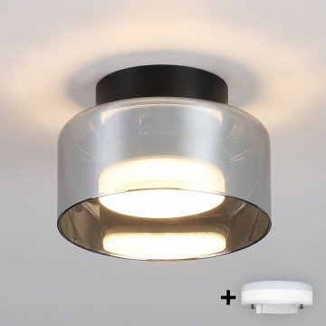 Brilagi - LED Podhledové svítidlo AURA LUX 1xGX53/30W/230V pr. 13 cm černá/kouřová