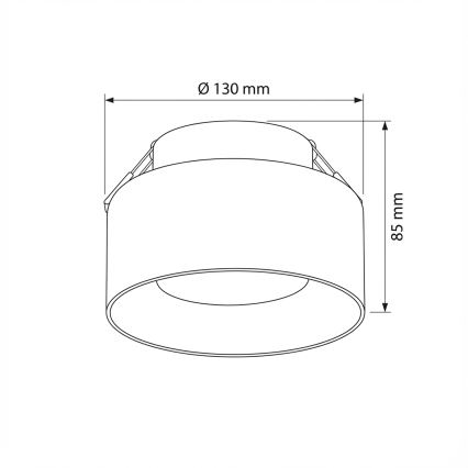Brilagi - LED Podhledové svítidlo AURA LUX 1xGX53/30W/230V pr. 13 cm černá/kouřová
