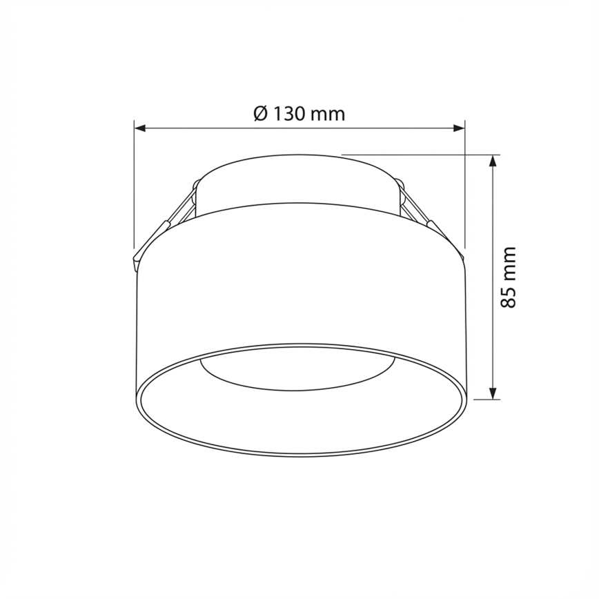 Brilagi - LED Podhledové svítidlo AURA LUX 1xGX53/30W/230V pr. 13 cm černá/kouřová