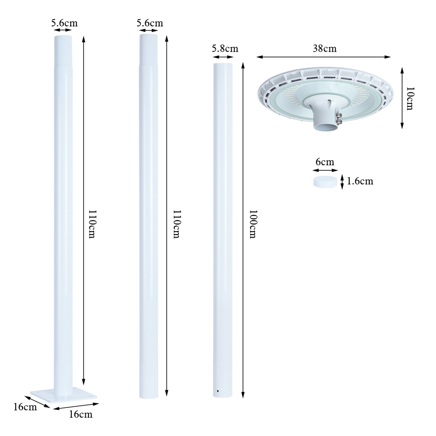 Brilagi - LED Pouliční lampa URBANSPARK LED/120W/230V bílá IP65