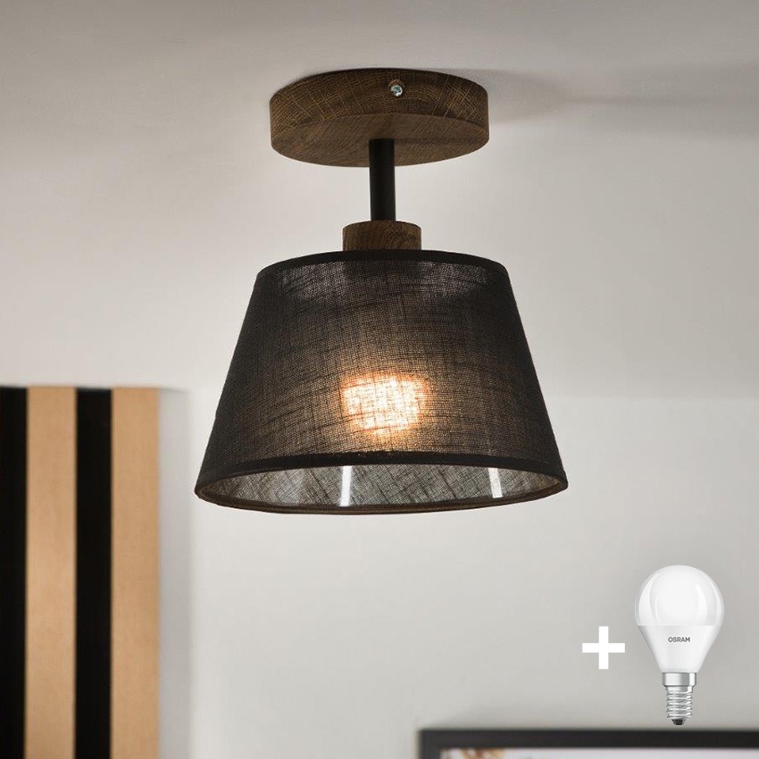 Brilagi - LED  Přisazený lustr ANTHONY 1xE14/60W/230V dub ořech/černá