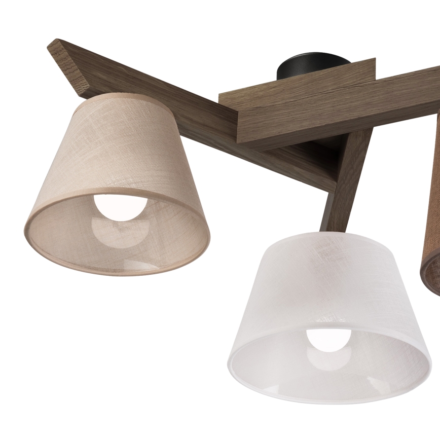 Brilagi - LED  Přisazený lustr ANTHONY 3xE14/40W/230V dub ořech