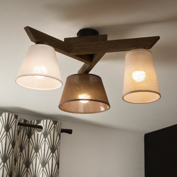 Brilagi - LED  Přisazený lustr ANTHONY 3xE14/40W/230V dub ořech