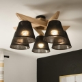 Brilagi - LED  Přisazený lustr ANTHONY 5xE14/40W/230V dub/černá