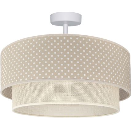 Brilagi - LED Přisazený lustr BOHO BOBO 1xE27/10W/230V pr. 40 cm puntíky béžová/krémová