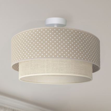Brilagi - LED Přisazený lustr BOHO BOBO 1xE27/10W/230V pr. 40 cm puntíky béžová/krémová