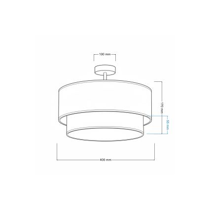 Brilagi - LED Přisazený lustr BOHO BOBO 1xE27/10W/230V pr. 40 cm puntíky béžová/krémová