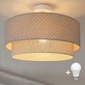 Brilagi - LED Přisazený lustr BOHO BOBO 1xE27/10W/230V pr. 40 cm puntíky béžová/krémová
