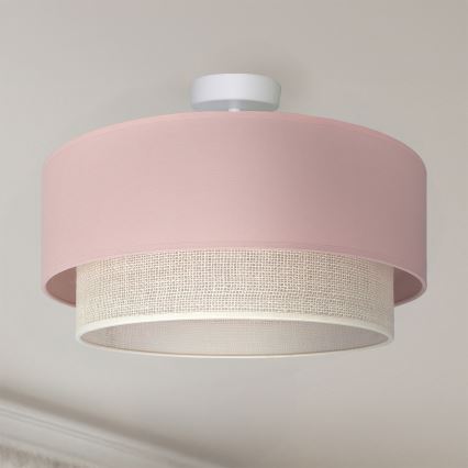 Brilagi - LED Přisazený lustr BOHO BOBO 1xE27/10W/230V pr. 40 cm růžová/krémová