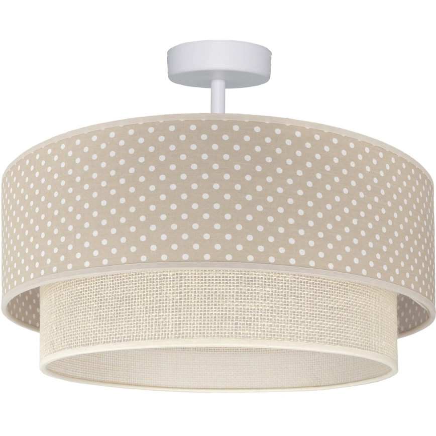 Brilagi - LED Přisazený lustr BOHO BOBO 1xE27/60W/230V pr. 40 cm puntíky béžová/krémová