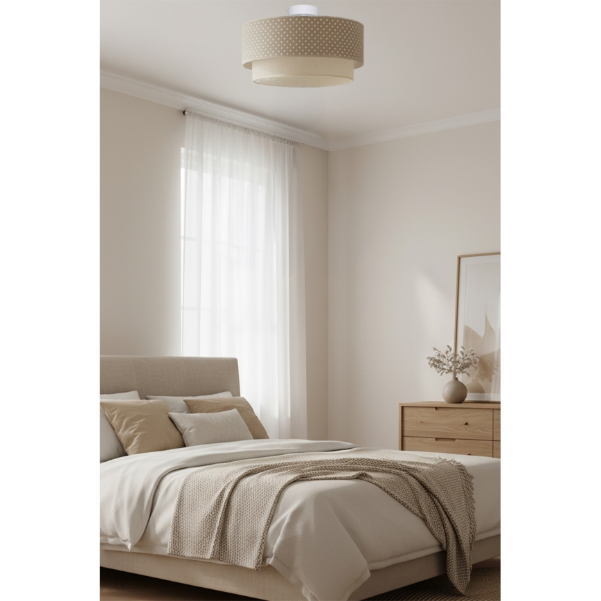 Brilagi - LED Přisazený lustr BOHO BOBO 1xE27/60W/230V pr. 40 cm puntíky béžová/krémová