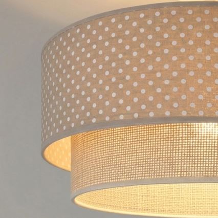Brilagi - LED Přisazený lustr BOHO BOBO 1xE27/60W/230V pr. 40 cm puntíky béžová/krémová
