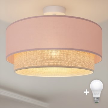 Brilagi - LED Přisazený lustr BOHO BOBO 1xE27/60W/230V pr. 40 cm růžová/krémová