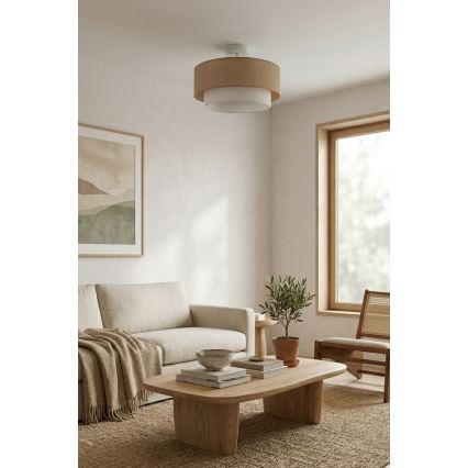 Brilagi - LED Přisazený lustr BOHO ECO 1xE27/10W/230V pr. 40 cm béžová/krémová