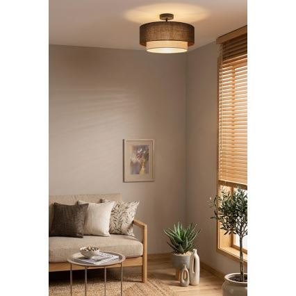 Brilagi - LED Přisazený lustr BOHO ECO 1xE27/10W/230V pr. 40 cm hnědá/krémová
