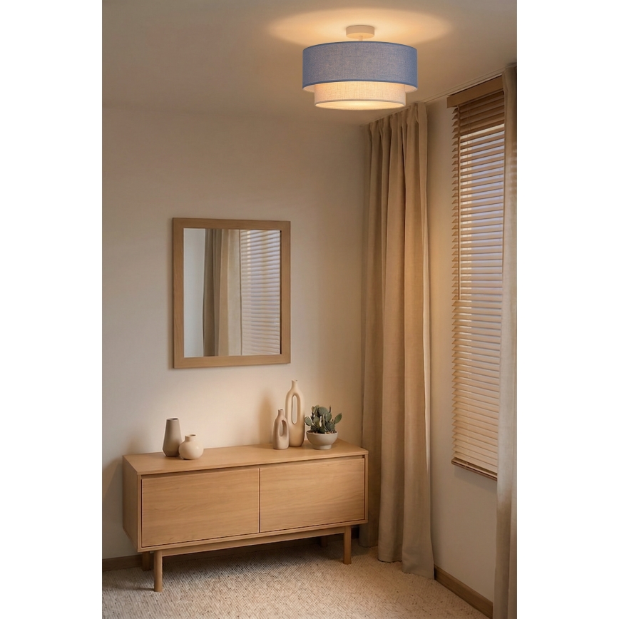 Brilagi - LED Přisazený lustr BOHO ECO 1xE27/10W/230V pr. 40 cm modrá/krémová