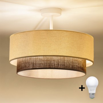 Brilagi - LED Přisazený lustr BOHO STYLE 1xE27/15W/230V pr. 40 cm krémová/hnědá