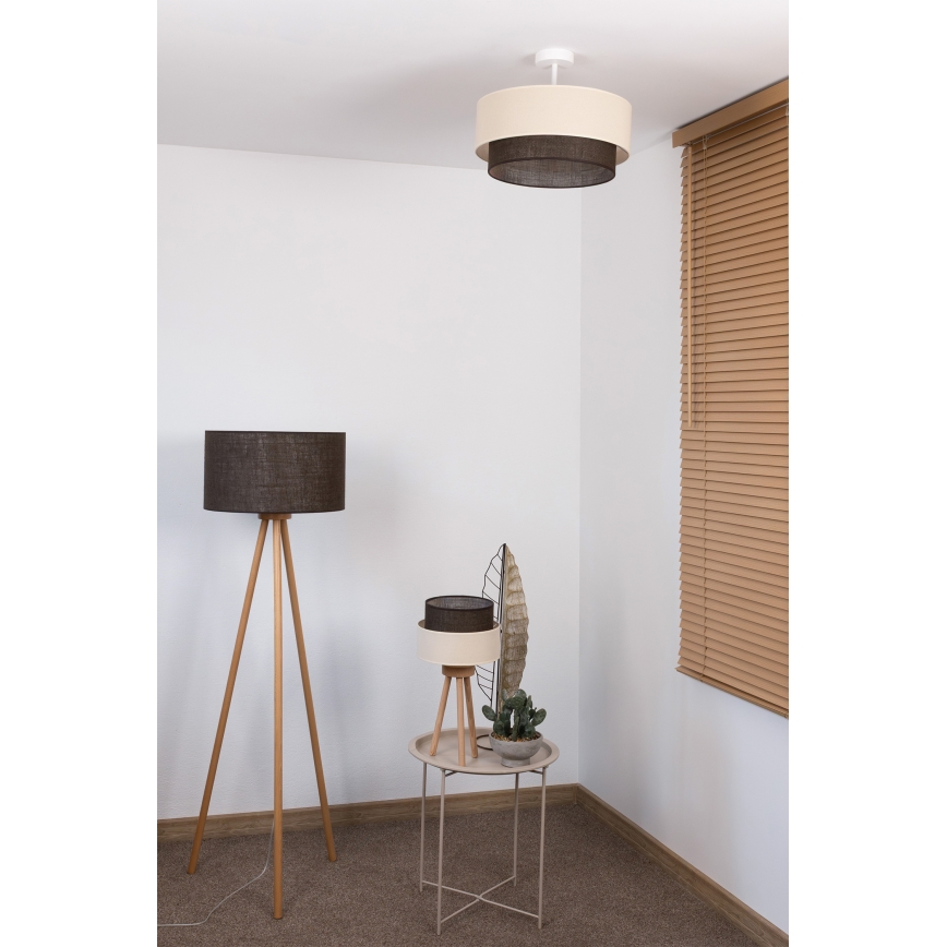 Brilagi - LED Přisazený lustr BOHO STYLE 1xE27/15W/230V pr. 40 cm krémová/hnědá