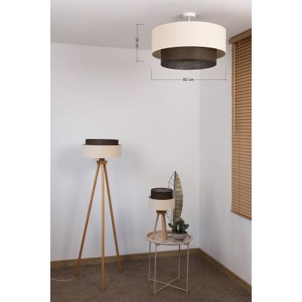 Brilagi - LED Přisazený lustr BOHO STYLE 3xE27/15W/230V pr. 60 cm krémová/hnědá