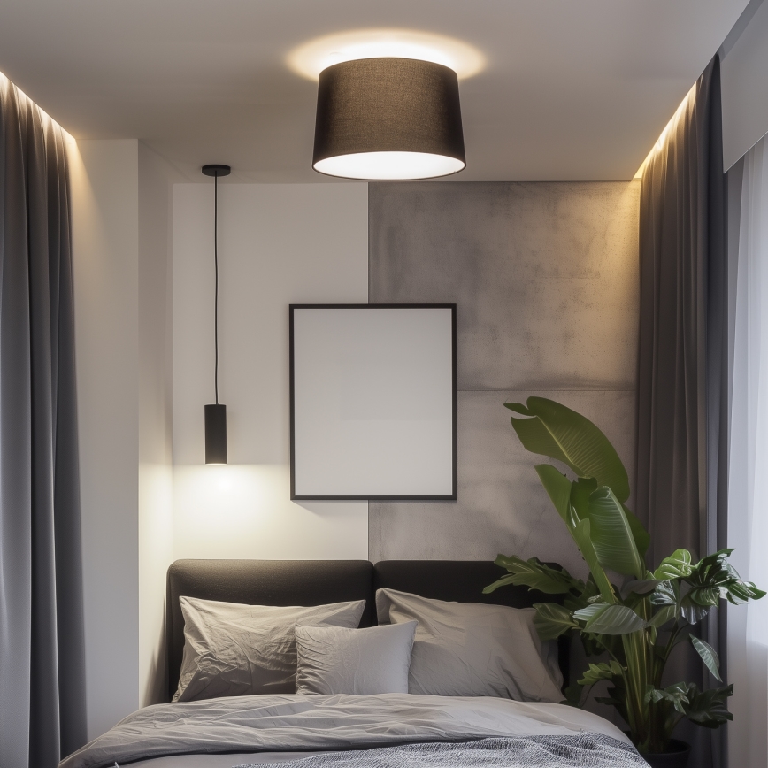 Brilagi - LED Přisazený lustr CERIA 1xE27/40W/230V pr. 45 cm černá