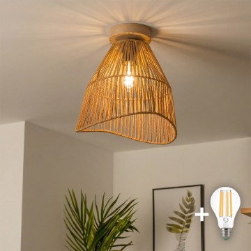 Brilagi - LED Přisazený lustr CERIA BOHO 1xE27/40W/230V pr. 30 cm hnědá/dub