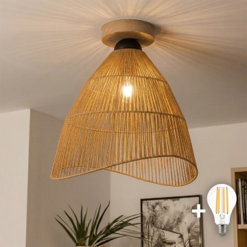Brilagi - LED Přisazený lustr CERIA BOHO 1xE27/40W/230V pr. 50 cm hnědá/dub