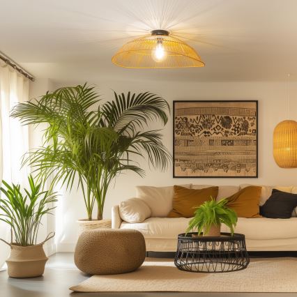 Brilagi - LED Přisazený lustr CERIA BOHO 1xE27/40W/230V pr. 70 cm hnědá