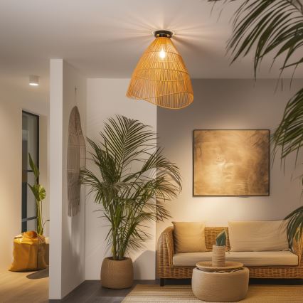 Brilagi - LED Přisazený lustr CERIA BOHO 1xE27/40W/230V pr. 70 cm hnědá