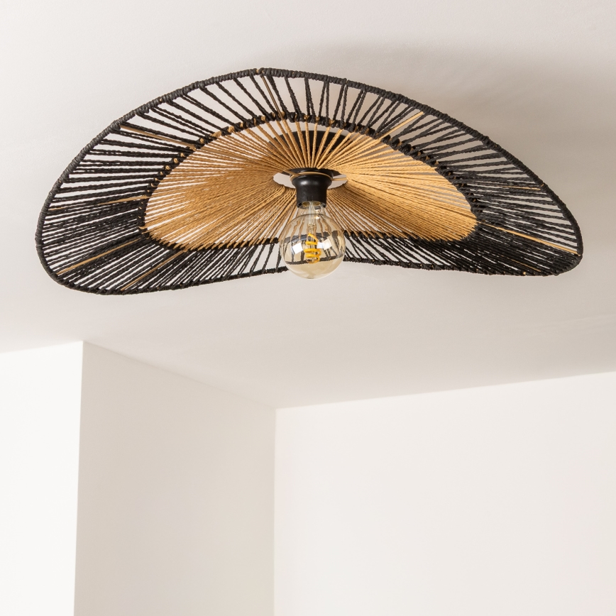 Brilagi - LED Přisazený lustr CERIA BOHO 1xE27/40W/230V pr. 80 cm černá/hnědá