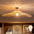 BRILAGI - LED Přisazený lustr CERIA BOHO 1xE27/60W/230V pr. 100 cm černá/béžová